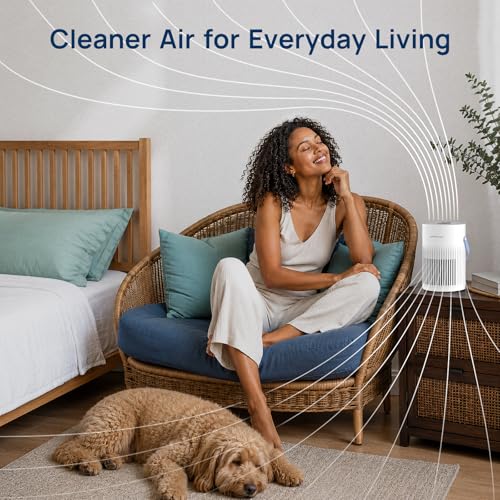 Jafanda Air 20dB Ultra-Quiet Bedroom Air Purifier with HEPA Filter