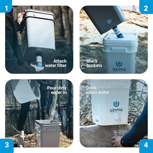 Uzima UZ-2 Gravity Water Filter System for Camping & Survival