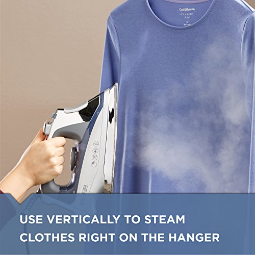 BLACK+DECKER Allure Professional Steam Iron Gray/Blue Large for Clothes