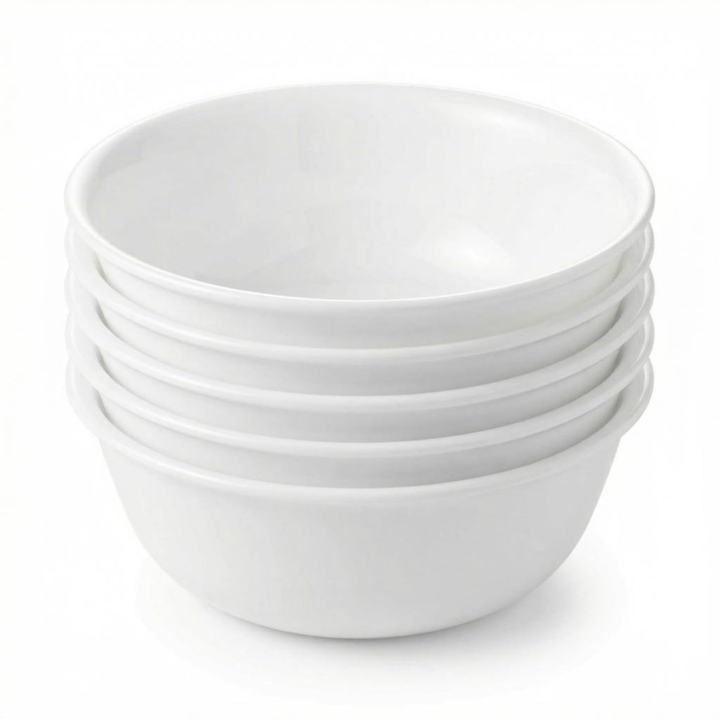 Corelle Vitrelle 28-oz Soup/Cereal Bowls Set of 6 Chip & Crack Resistant Dinnerware Bowls for Soup, Ramen, Cereal and More, Triple Layer Glass, Winter Frost White