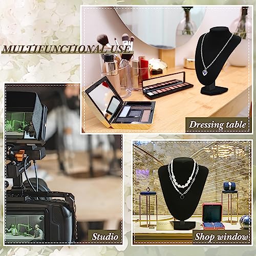 Jewelry Necklace Display Stand Set - Black Velvet 12 Pack