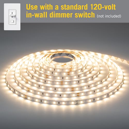 White 16ft LED Tape Light Kit - Armacost Lighting RibbonFlex Home Dimmable 3000K