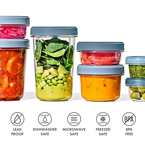 OXO Good Grips Twist & Stack 12-Piece Food Storage Container Set - Leakproof & Stackable