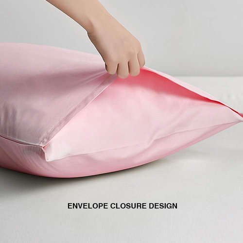 FLXXIE Pillow Cases - Soft Microfiber Standard Size Pillow Covers | Wrinkle & Stain Resistant, 2-Piece Set, 20x26, Pink
