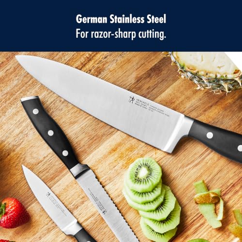 Henckels Forged Accent Razor-Sharp Kitchen Knife Set - Black Handle, 3-Piece
