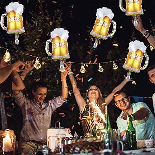 Beer Cup Balloons Set of 12, Beer Festival, Mug Cheers Foil Balloons Fit for Summer Party, Valentine Wedding Birthday Party Decorations