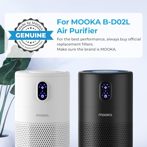 MOOKA HEPA Air Purifier Filter 5.5 x 5.5 x 5.9 inches 1-Pack for B-D02L