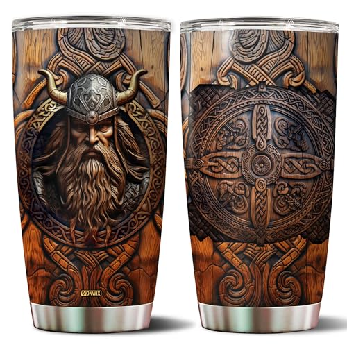 Viking Cup Tumbler 20oz Gifts for Men Dad Husband Vikings Stainless