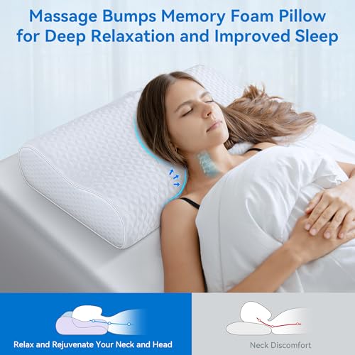 Queen Size Cervical Neck Pillow for Pain Relief Adjustable Memory Foam Bed Pillow
