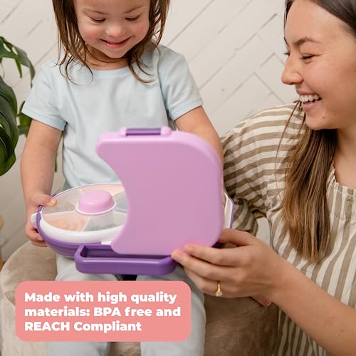 GoBe Kids Lunchbox with Snack Spinner & Mint Green Hand Strap - 2-in-1 Bento Container