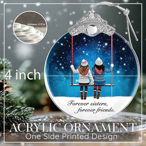 Sister Ornament 2025 Christmas, Soul Sister Ornament Gift, Big Sister Ornaments, Sister in Law Christmas Ornaments, Best Sister Gifts for Women, Sisterhood Gifts, for Adult Sister