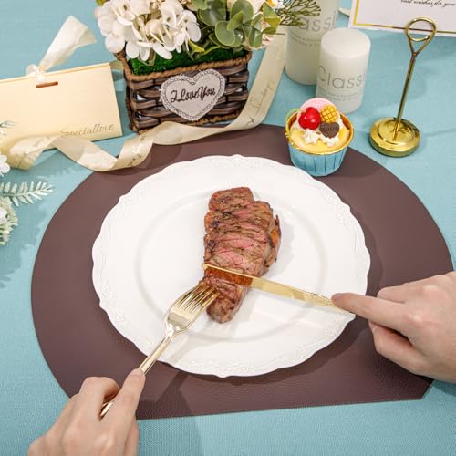 DaYammi Ivory Plastic Dinner Plates - 10 Inch Disposable Set for 60 Guests