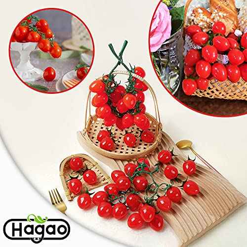 Fake Cherry Tomatoes Artificial Fruit Plastic Lifelike Simulation House Kitchen Decoration (15 Grain)