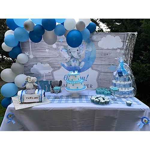 yuboo Light Blue Gingham Table Runner, Summer Blue and White Buffalo Plaid Check Table Cloth 72 inches Long, Fall Table Decor Party Supplies, Farmhouse Baby Shower Birthday Christmas Decorations