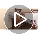 LUFEIJIASHI Luxury Vintage Table Runner 12x48in Embroidered Jacquard with Red Beaded Tassels