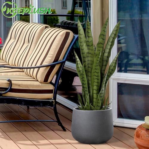 Artificial Snake Plant 28in Faux Sansevieria Indoor Outdoor Decor - Pet Safe