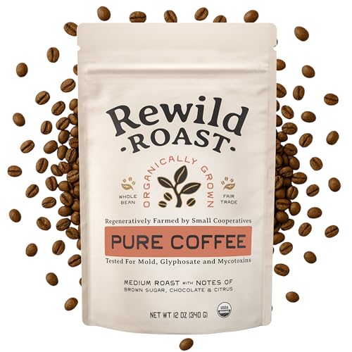 Lineage Provisions Rewild Roast Coffee Beans 12 oz - Medium Roast, Whole Arabica Beans, Single Pack