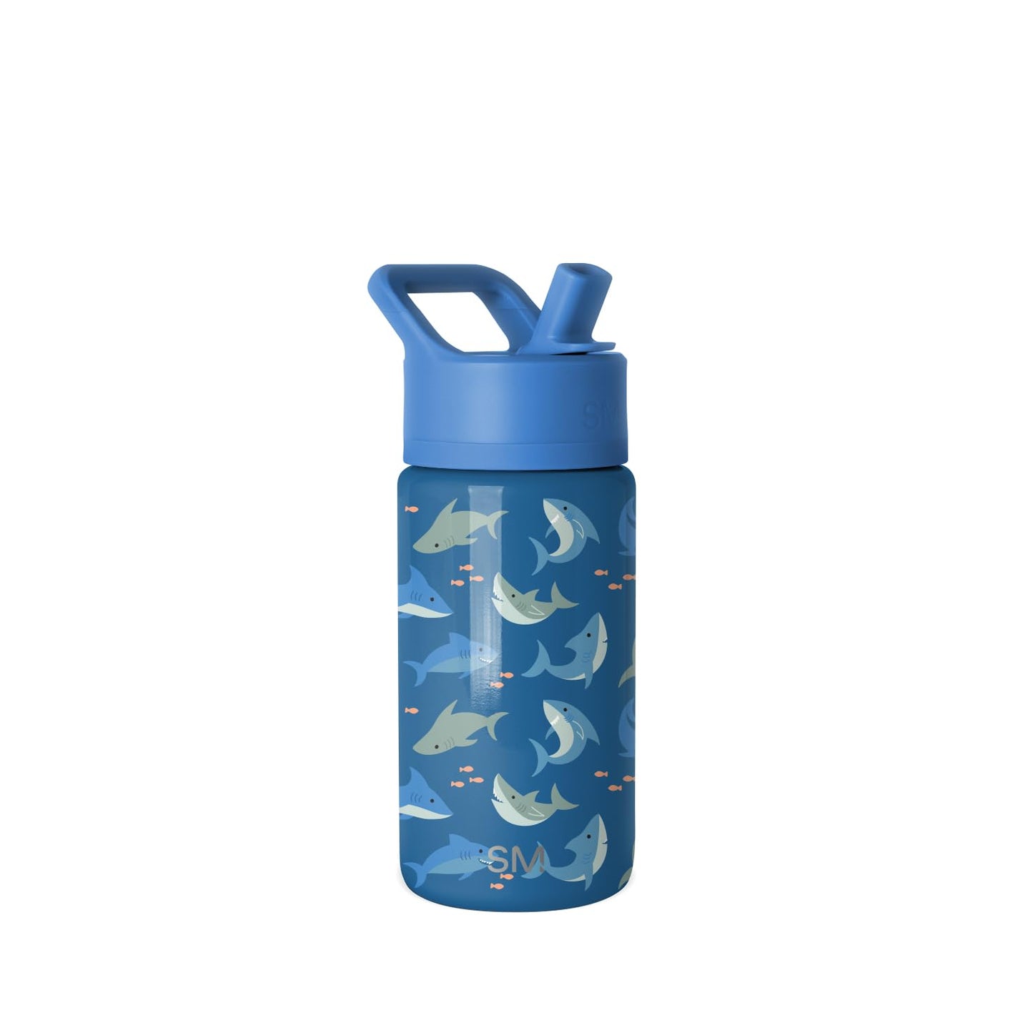 Simple Modern Kids Summit Water Bottle with Straw Lid | 14oz Stainless Steel Cup Insulated Tumbler for Toddlers, School | Shark Shiver