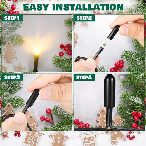 Kingdder 500 Pcs No Glow Caps for String Lights Christmas Mini Light Bulb Covers LED No Glow Blackout Caps for 0.2 Inch/5mm Diameter Glass LED