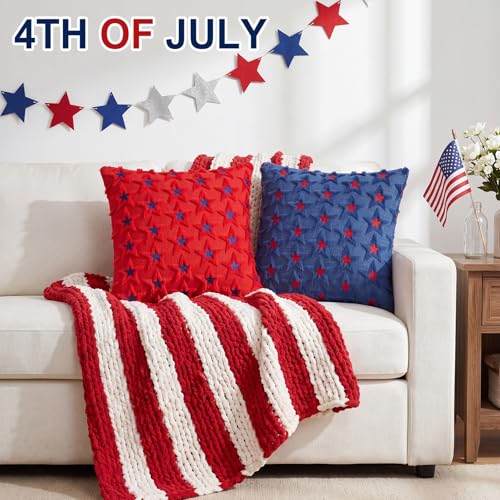 Moukeren 18Pcs Holiday Pillow Covers 18x18 in Seasonals Set – 4 Seasons, 3D Patterns