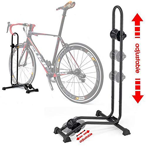 Bike Floor Stand Parking Rack - Classic Bicycle Storage for 24-29 Inch Mountain & Road Bikes