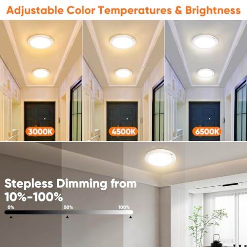Rechargeable Motion Sensor Ceiling Light - White 3CCT, 7-Inch 8000mAh Battery