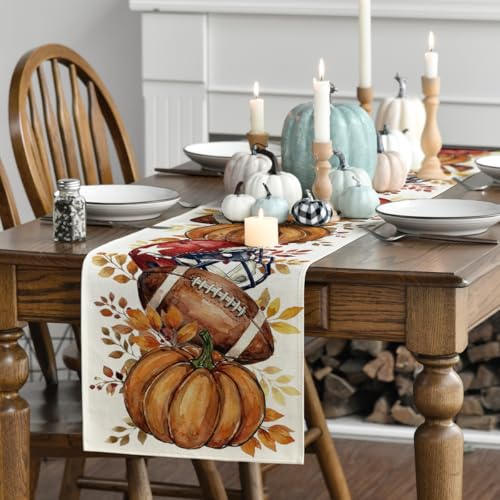 Artoid Mode 13 x 36 Inch Fall Table Runner Beige - 210 GSM Polyester Home Decor