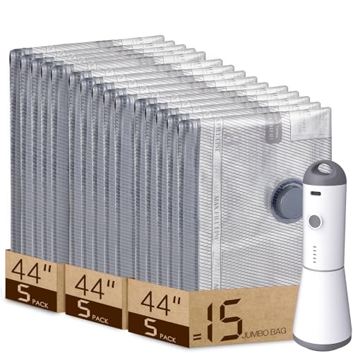 Vacbird Jumbo Vacuum Storage Bags for Bedding & Blanket Storage - 15 Pack