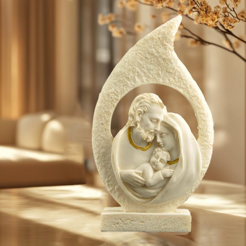 Miniature Holy Family Nativity Figurine - 2.56 Inch Tabletop Christmas Decoration
