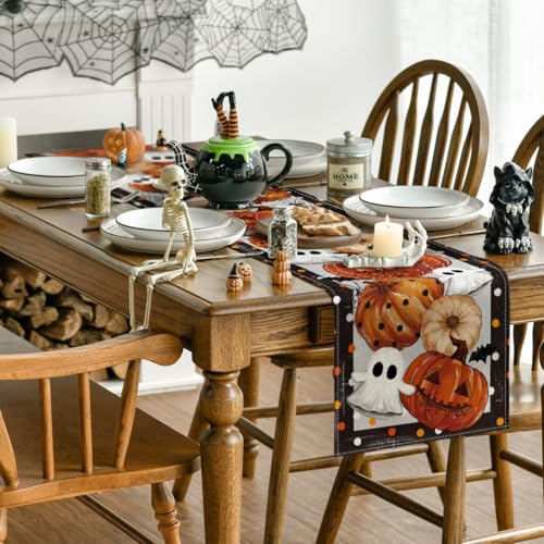 Artoid Mode 210 GSM Table Runner 13 x 90 Inch - Black/Beige, Polyester