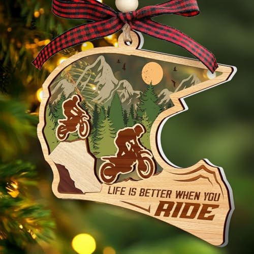 Couple Fox Motocross Christmas Dirt Bike Ornament - Christmas Tree Decor 2026