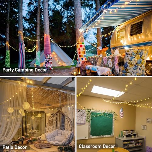 JMEXSUSS 147ft 300 LED Globe String Lights Outdoor Waterproof with Remote - Warm White