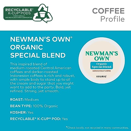 Newman's Own Organic Special Blend Keurig Coffee Pods Unflavored 24-Count Pack of 4