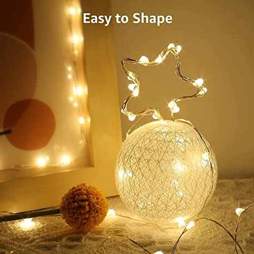 Lighting EVER Fairy Lights Battery Operated 20 LED Mini String Lights, Waterproof Small Pixie Lights for Mason Jars, Crafts, DIY Decorations, Wedding Party Centerpieces, Bedroom Christmas D?cor