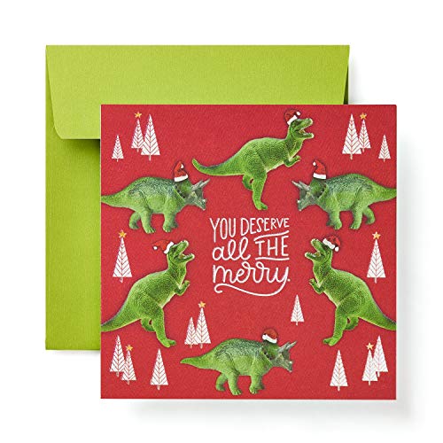 American Greetings Gift Card Holder Christmas Card So Much More with Dinosaur Design