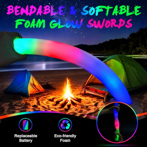 155 Foam Glow Sticks Bulk - LED Party Light Up Sticks with 3 Modes for Weddings & Events - Variation 155