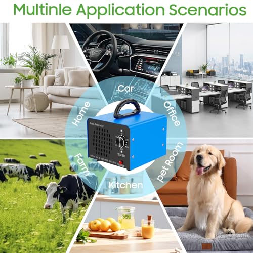 High Capacity Ozone Generator Machine 200,000mg/h for Odor Removal - Blue