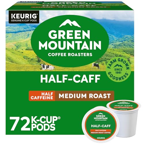 Green Mountain Coffee Roasters Half Caff K-Cup Pods - Medium Roast, 72 Count