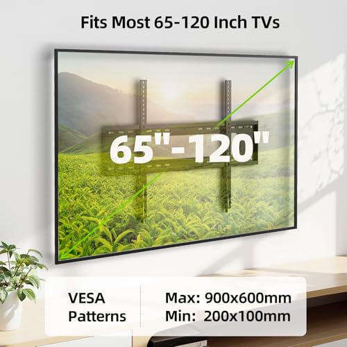 USX MOUNT Fixed TV Wall Mount 65-120 inch Up to 220 lbs Low Profile Bracket