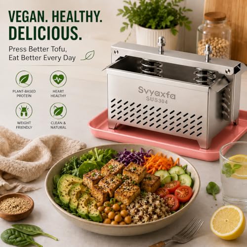 Large Stainless Steel Tofu Press & Cheese Maker - Paneer & Vegan Cheese