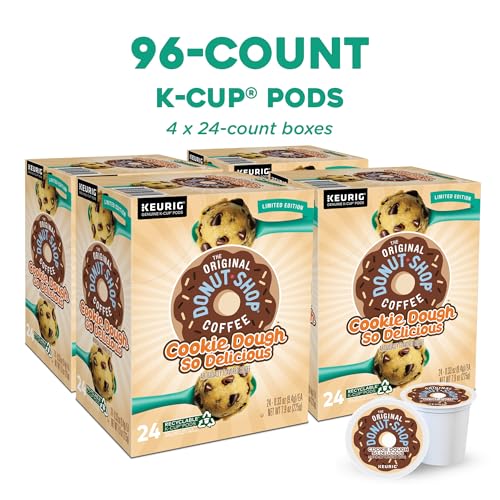 Cookie Dough Flavored Coffee Pods - 24 Count (Pack of 4) for Keurig, 96 Total