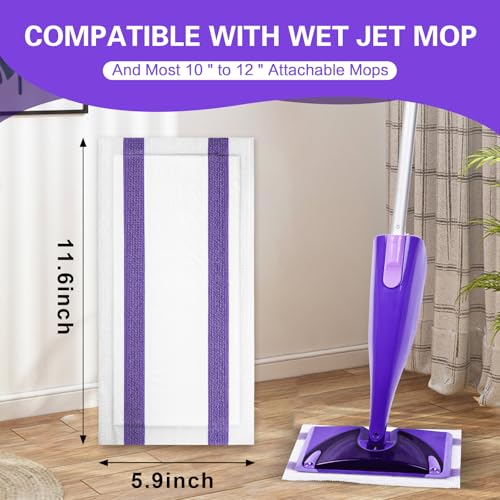 WetJet Mop Pads Refills - 100 Disposable Microfiber Pads for WetJet - Variation of 100p WetJet Disposable