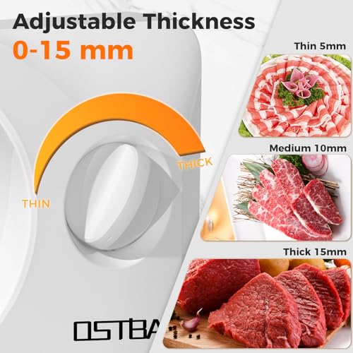 Foldable Meat Slicer 6.7” Stainless Steel Blade 150W Home Kitchen