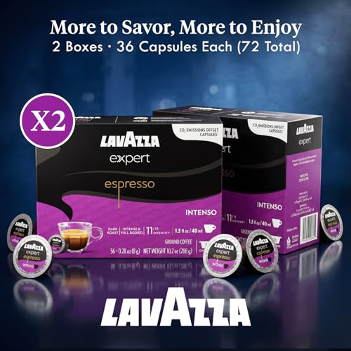 Lavazza Expert Espresso Intenso Capsules Dark Roast Coffee Pods 72ct