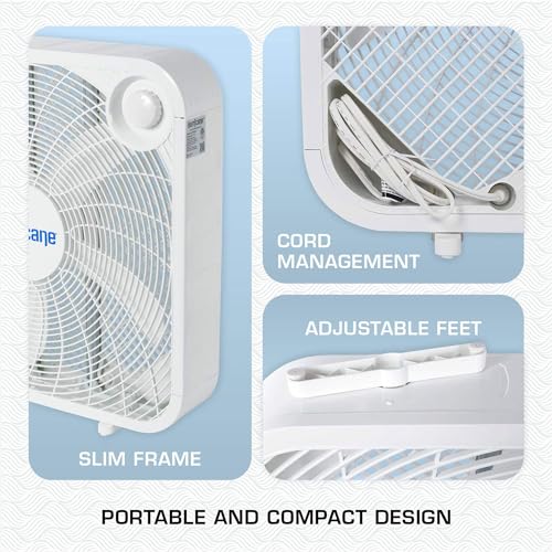 Hurricane Classic 20-Inch Floor Box Fan - 3 Speed White, 1 Pack