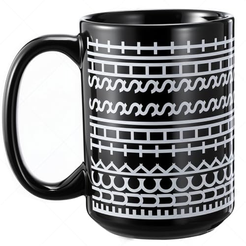 PYYEBFS Black 15 oz Hidden Message Ceramic Coffee Mug – Funny Gag Gift for Men & Women
