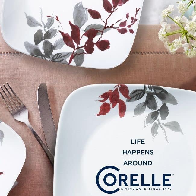 Corelle Kyoto Leaves 16-Piece Dinnerware Set for 4 - Chip & Break Resistant