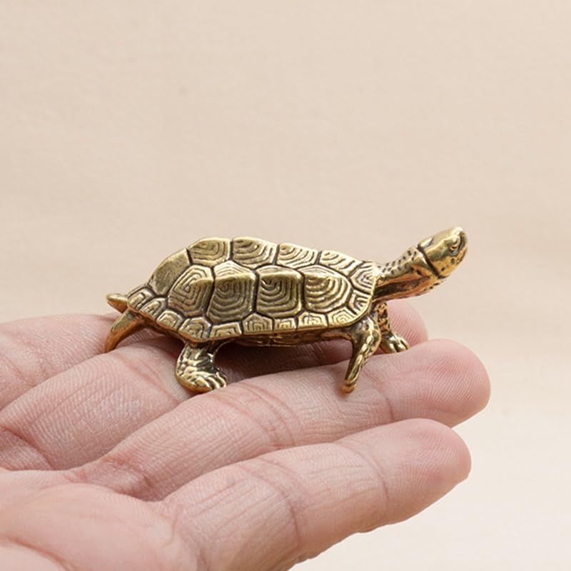 Skiennix Brass Vintage Turtle Figurine - Unique Home Ornament | Perfect Gift for Animal Lovers, 1PC