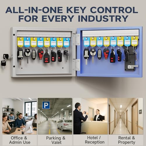 Smart Wall Mount Key Lock Box with App & WiFi Remote Unlock