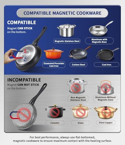 Stainless Steel Induction Cooktop, Professional-Grade Portable Burner